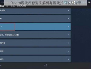 Steam游戏库存消失解析与游戏找回攻略介绍