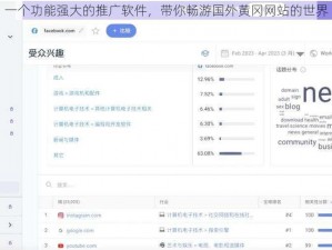 一个功能强大的推广软件，带你畅游国外黄冈网站的世界