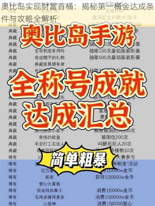 奥比岛实现财富首桶：揭秘第一桶金达成条件与攻略全解析