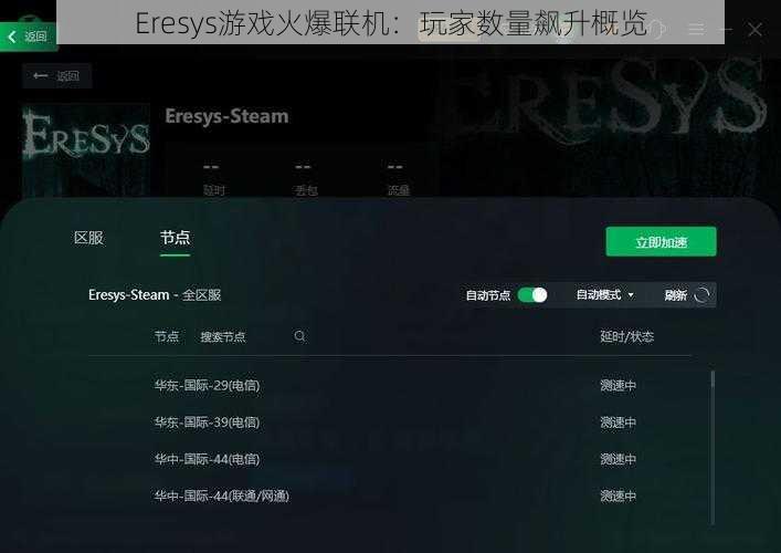 Eresys游戏火爆联机：玩家数量飙升概览